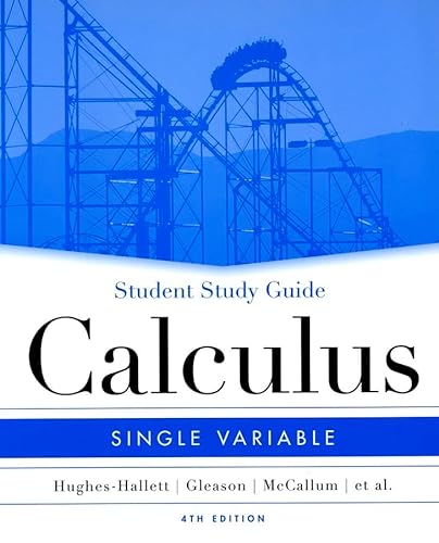 9780471659969: Student Study Guide to accompany Calculus: Single Variable, 4th Edition