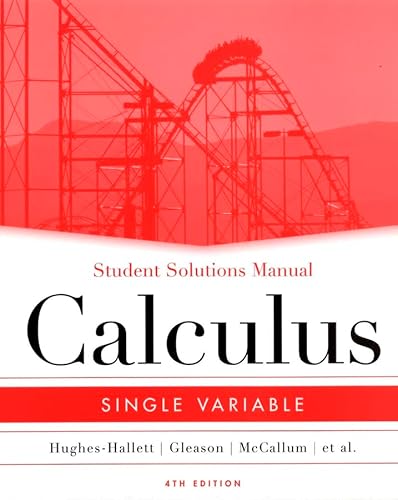 9780471659976: Student Solutions Manual (Calculus: Single Variable)