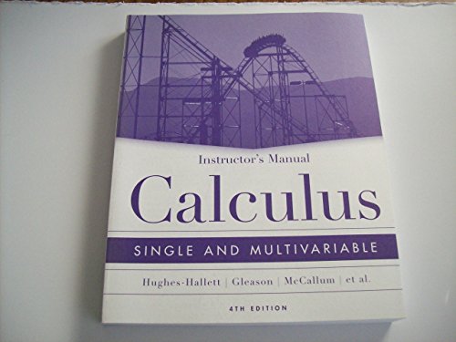 Beispielbild fr Instructor's Manual Calculus Single and Multivariable zum Verkauf von ThriftBooks-Atlanta