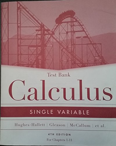 Imagen de archivo de Calculus, Test Bank: Single and Multivariable a la venta por GoldBooks