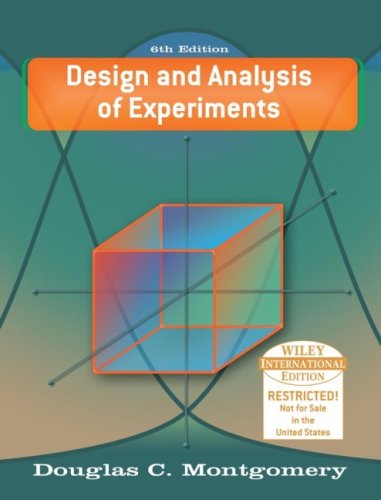 Stock image for WIE Design and Analysis of Experiments for sale by Zoom Books Company