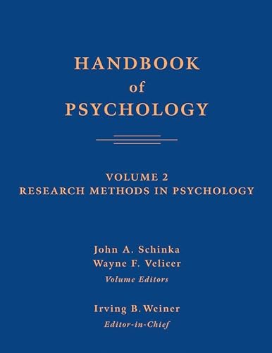Stock image for Handbook of Psychology, Volume 2: Research Methods in Psychology for sale by Basement Seller 101