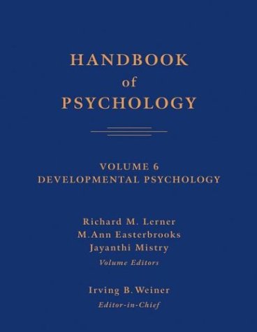 Beispielbild fr Handbook of Psychology Volume 6: Developmental Psychology zum Verkauf von BookHolders