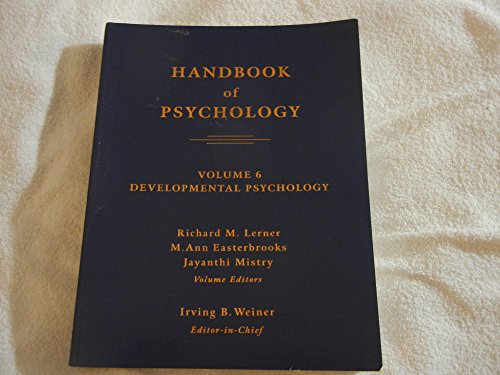 Imagen de archivo de Handbook of Psychology Volume 6: Developmental Psychology a la venta por BookHolders