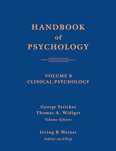 Stock image for Handbook of Psychology Vol. 8 : Clinical Psychology for sale by Better World Books: West