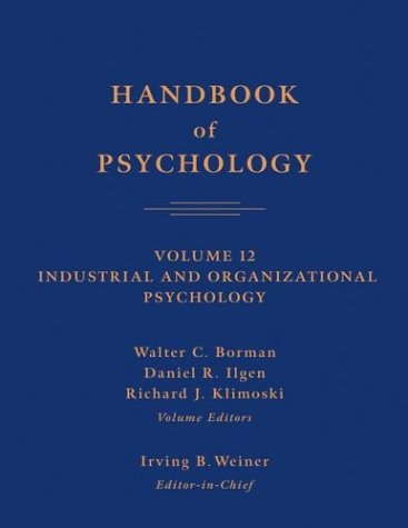 Imagen de archivo de Handbook of Psychology, Industrial and Organizational Psychology (Volume 12) a la venta por HPB-Red