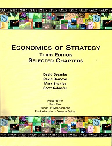 Stock image for (WCS)Economics of Strategy for University of Texas Dallas for sale by HPB-Red