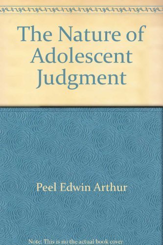 Imagen de archivo de The Nature of Adolescent Judgment a la venta por Bingo Used Books