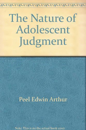 Stock image for The Nature of Adolescent Judgment for sale by Bingo Used Books