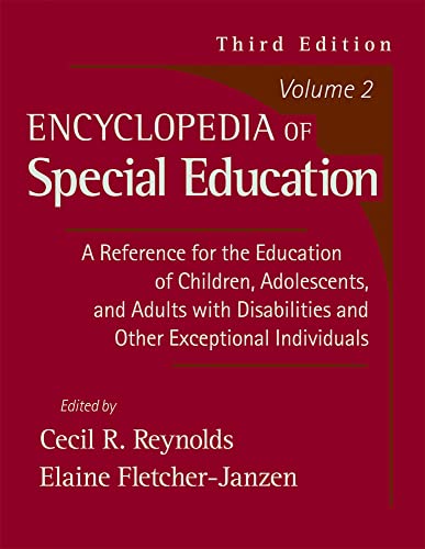 9780471677994: Encyclopedia of Special Education: A Reference for the Education of Children, Adolescents, And Adults With Disabilities And Other Exceptional Individuals: 2