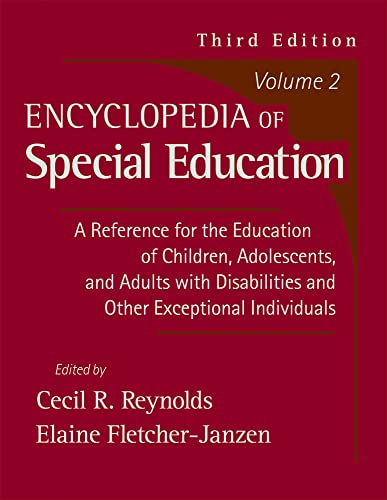 Stock image for Encyclopedia of Special Education Vol. 2 : A Reference for the Education of Children, Adolescents, and Adults with Disabilities and Other Exceptional Individuals for sale by Better World Books: West