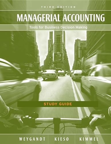 Beispielbild für Study Guide to accompany Managerial Accounting: Tools for Business Decision Making, 3rd Edition zum Verkauf von Discover Books