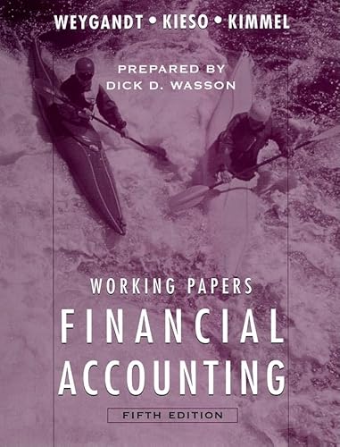 Beispielbild fr Working Papers to Accompany Financial Accounting zum Verkauf von Better World Books