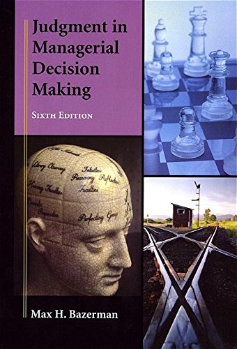Imagen de archivo de Judgment in Managerial Decision Making a la venta por Better World Books