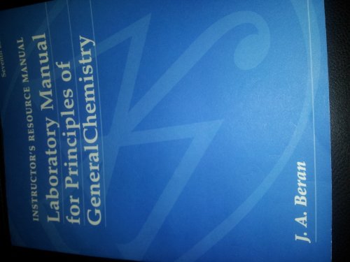 Laboratory Manual for Principles of General Chemistry, Instructor's Manual (9780471687023) by Beran, Jo Allan