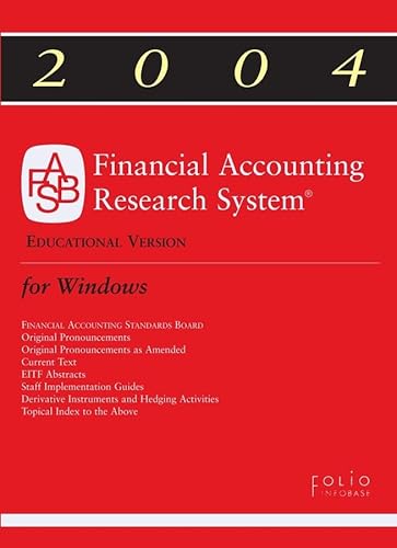 Stock image for Financial Accounting Research System for Windows 2004: Educational Version - CD for sale by a2zbooks