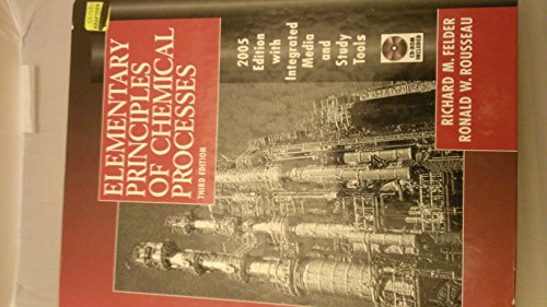 9780471687573: Elementary Principles of Chemical Processes