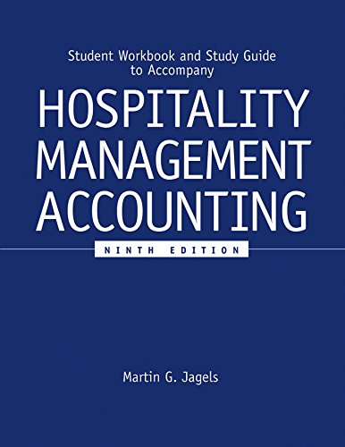 Imagen de archivo de Hospitality Management Accounting, Student Workbook a la venta por medimops