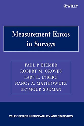 Imagen de archivo de Measurement Errors in Surveys (Wiley Series in Probability and Statistics) a la venta por Phatpocket Limited