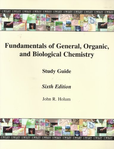 Stock image for Study Guide for Fundamentals of General, Organic, and Biological Chemistry, 6th for sale by a2zbooks
