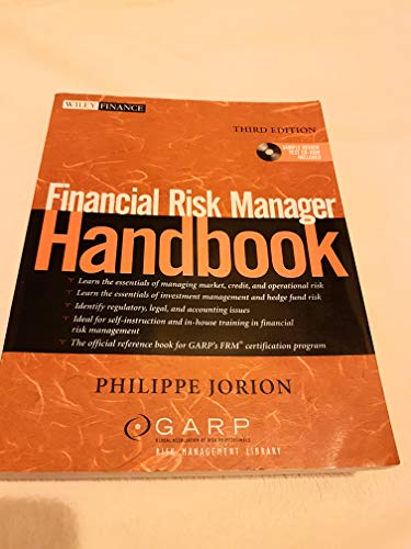Stock image for Financial Risk Manager Handbook for sale by Better World Books