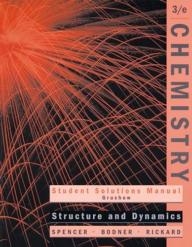 Imagen de archivo de Student Solutions Manual to Accompany Chemistry: Structure and Dynamics a la venta por ThriftBooks-Atlanta