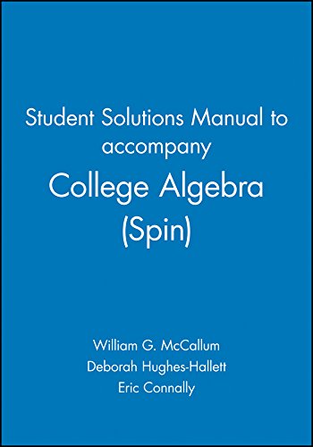 Beispielbild fr Student Solutions Manual to accompany College Algebra (Spin), 1e zum Verkauf von HPB-Red