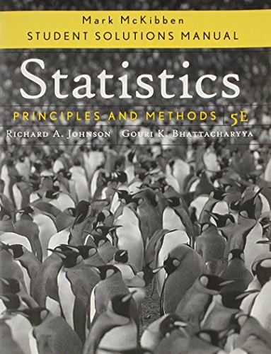 9780471718840: Statistics, Student Solutions Manual: Principles and Methods