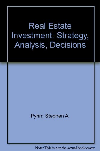 9780471719694: Real Estate Investment: Strategy, Analysis, Decisions