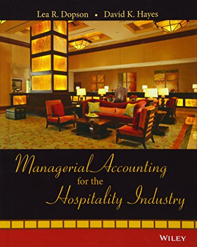9780471723370: Managerial Accounting for the Hospitality Industry +CD