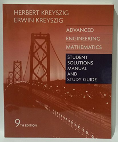 Stock image for Advanced Engineering Mathematics, Student Solutions Manual and Study Guide for sale by Hafa Adai Books