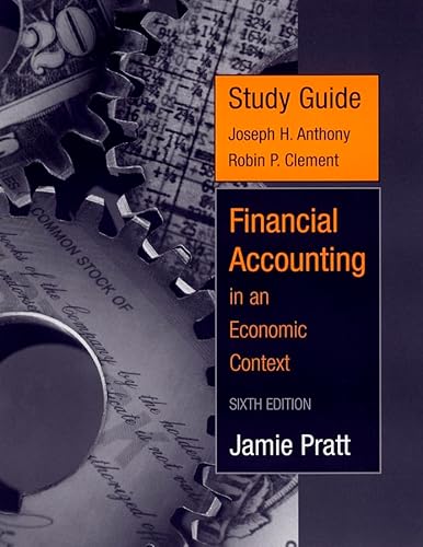 Imagen de archivo de Study Guide to accompany Financial Accounting in an Economic Context, 6th Edition a la venta por SecondSale