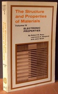 Imagen de archivo de The Structure and Properties of Materials : Electronic Properties a la venta por Better World Books