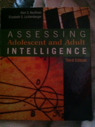 9780471735533: Assessing Adolescent and Adult Intelligence