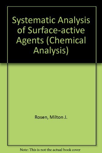 Stock image for Systematic Analysis of Surface-Active Agents for sale by Crossroad Books