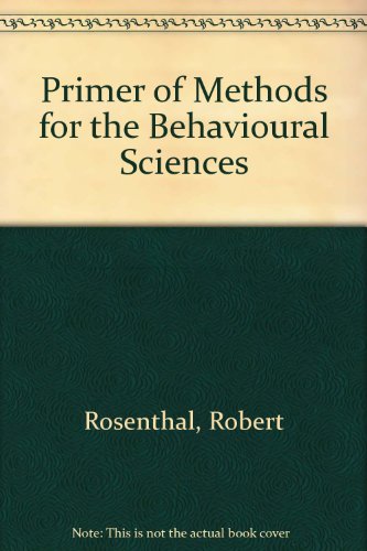 Imagen de archivo de Primer of Methods for the Behavioral Sciences a la venta por Wonder Book