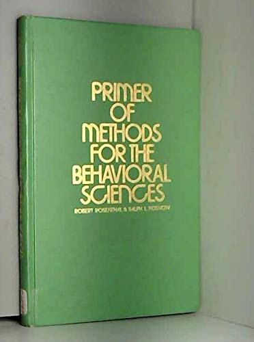 9780471736769: Primer of Methods for the Behavioural Sciences