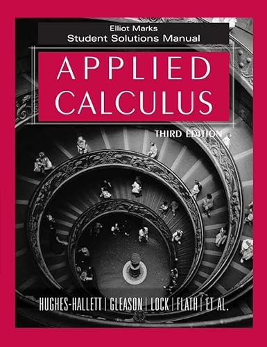 Beispielbild fr Applied Calculus, Student Solutions Manual zum Verkauf von BookHolders