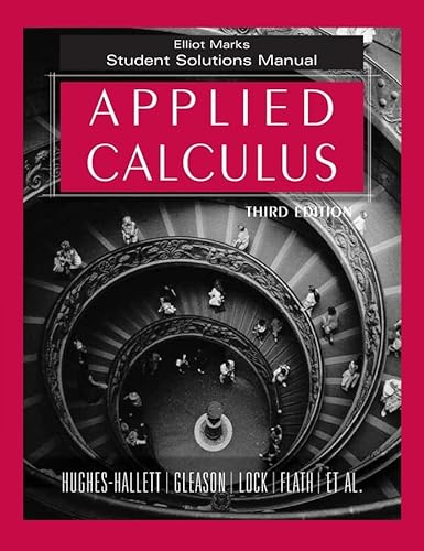 Stock image for Applied Calculus, Student Solutions Manual for sale by Wonder Book