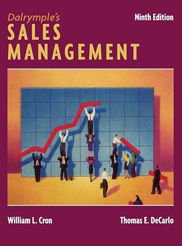 Imagen de archivo de Dalrymple's Sales Management : Concepts and Cases a la venta por Better World Books