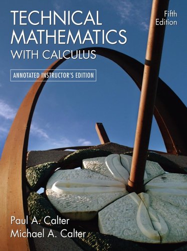 9780471744887: Technical Mathematics with Calculus, Fifth Edition Annotated Instructor's Edition