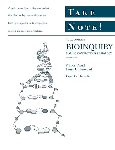 Imagen de archivo de Take Note! to accompany BioInquiry: Making Connections in Biology a la venta por SecondSale