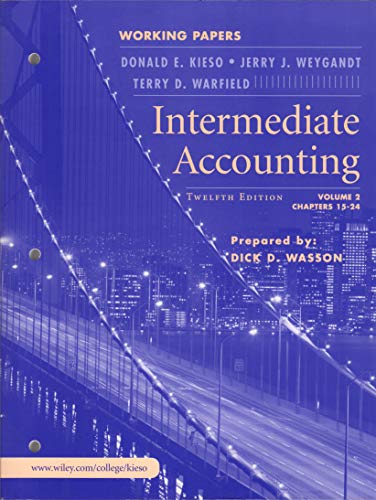 Beispielbild fr Intermediate Accounting, Volume 2, Problem Solving Survival Guide zum Verkauf von Wonder Book