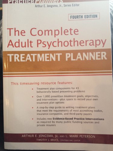 Imagen de archivo de The Complete Adult Psychotherapy Treatment Planner a la venta por Orion Tech