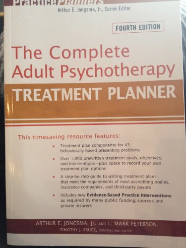 Stock image for The Complete Adult Psychotherapy Treatment Planner for sale by Better World Books