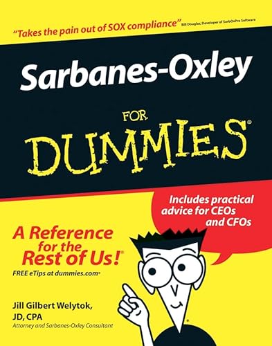 Sarbanes-Oxley For Dummies (9780471768463) by Jill Gilbert Welytok