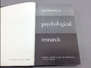 Beispielbild fr Introduction to Psychological Research zum Verkauf von ThriftBooks-Atlanta