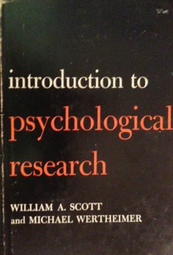 Imagen de archivo de Introduction to Psychological Research a la venta por ThriftBooks-Atlanta