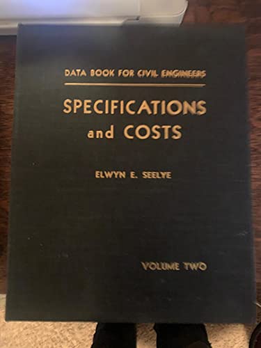 Stock image for Data Book for Civil Engineers, Specifications and Costs for sale by ThriftBooks-Atlanta