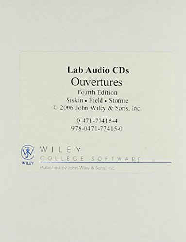 Ouvertures: Cours Intermediaire De Francais, Quatrieme Edition, Lab Audio CDs (French and English Edition) (9780471774150) by Siskin, H. Jay; Field, Thomas T.; Storme, Julie A.